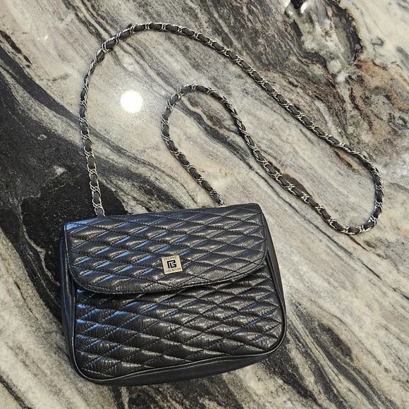 Vintage Pierre Balmaim Black Quilted Leather Chain Bag - Picture 4 of 13